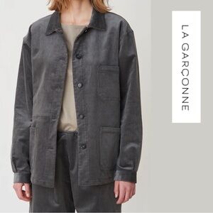 La Garconne Moderne - Women’s Corduroy Utility Work Chore Coat Jacket - Size L